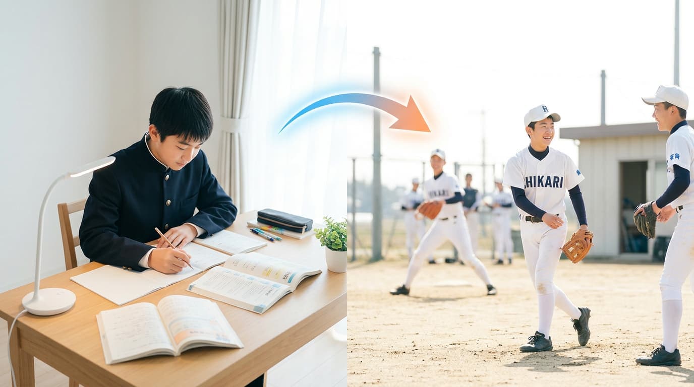 野球部の合宿中でも勉強できる！中学生の両立法と参加判断の基準