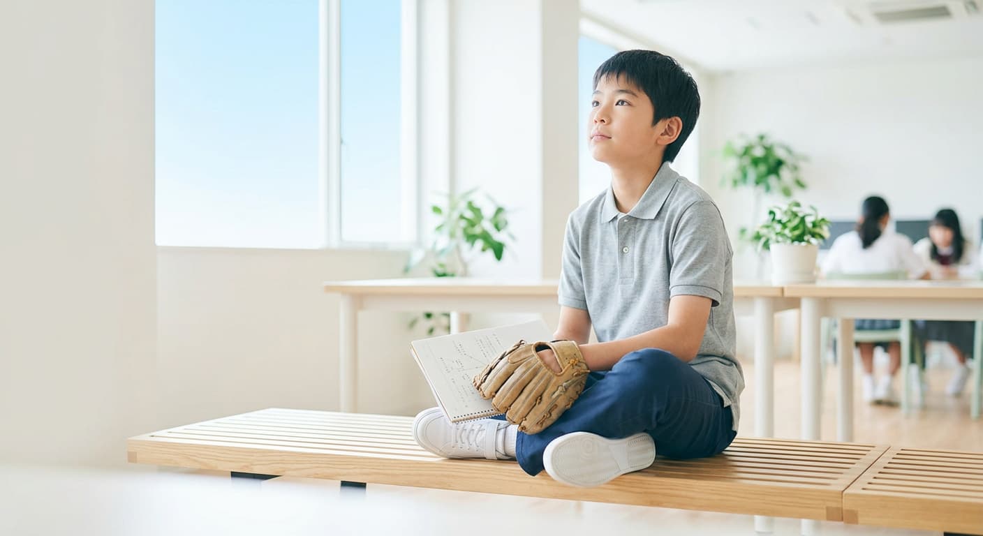 部活動の目標を考える中学生